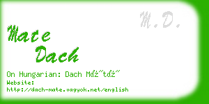 mate dach business card